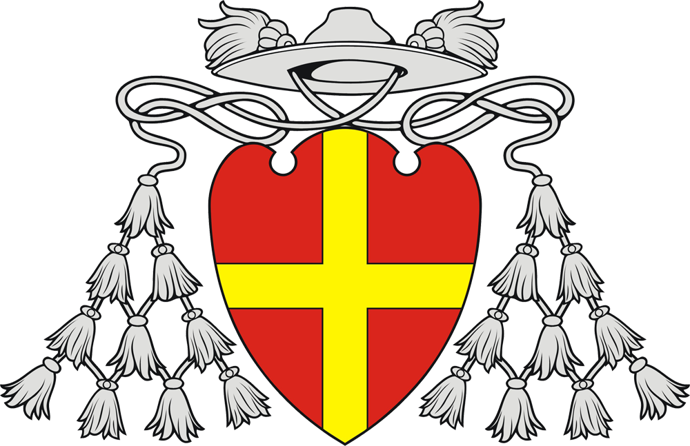 Example of heraldry for an Archabbot of an order with a white habit