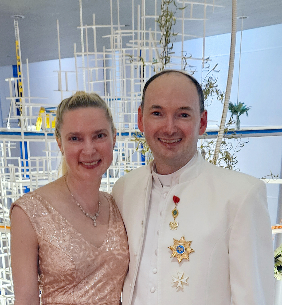 Pope Radislav I and Apostolic Princess Anna attending the ballet in Seattle