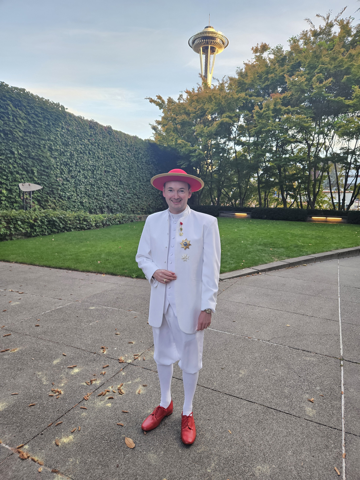 Pope Radislav I before the ballet near the Space Needle in Seattle